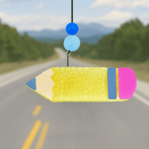 handmade pencil thermapol car freshie – teacher & student gift